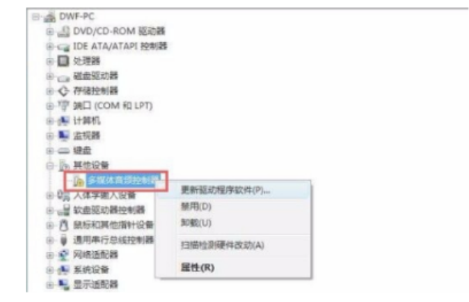 重装系统win7后没有声音(图3)