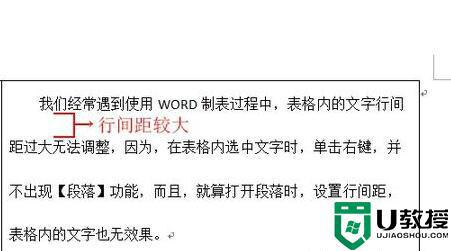 word表格内行间距调整不了怎么办_word里面表格无法调整行间距解决方法