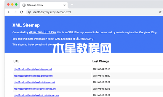 xml sitemap网站地图