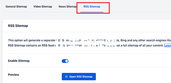 rss sitemap