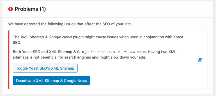 XML Sitemap & Google News与Yoast插件冲突