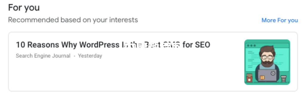 在Google新闻上向我推荐了一篇文章（显然是关于WordPress的）