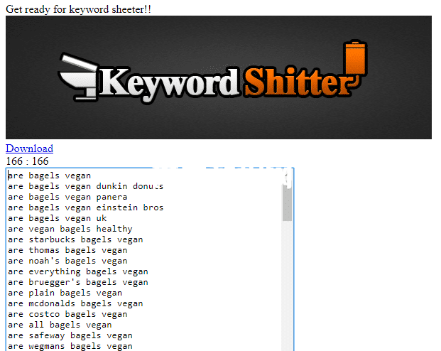 Keyword Shitter