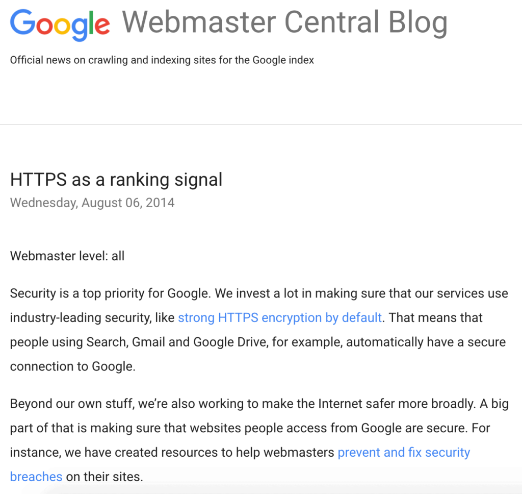 ssl-as-a-ranking-signal