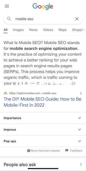 手机端serps