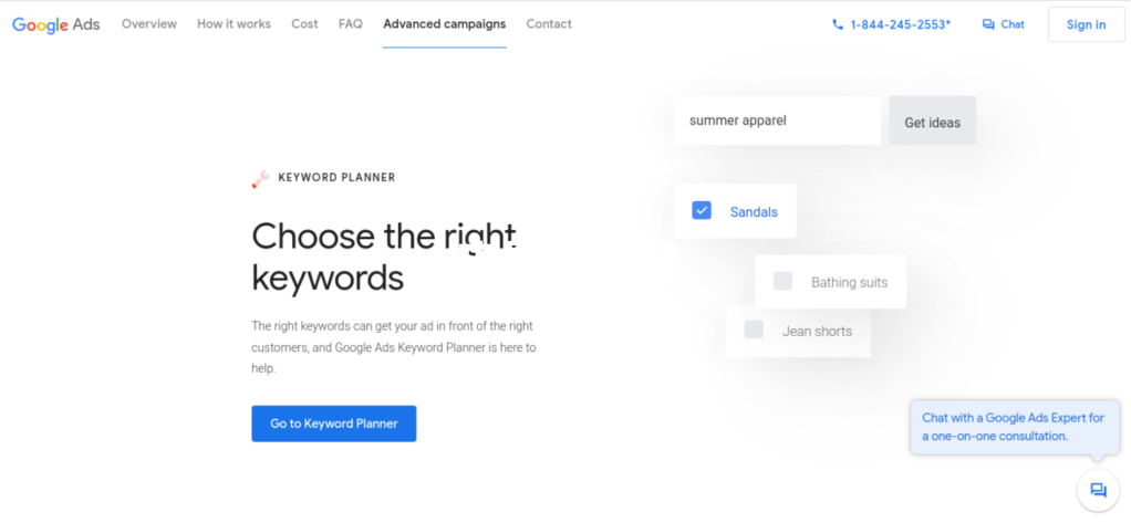 google keyword planner