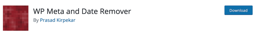 WP Meta and Date Remover插件