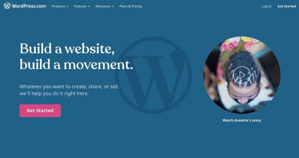 WordPress.com注册页面