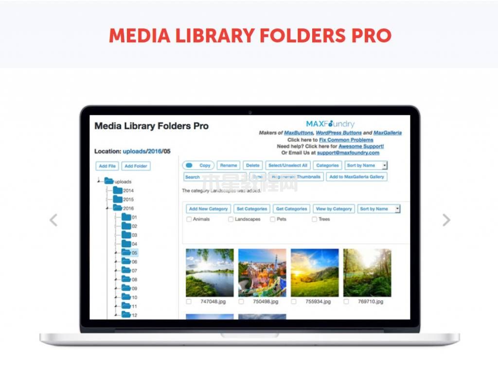 WordPress Media Library Folders