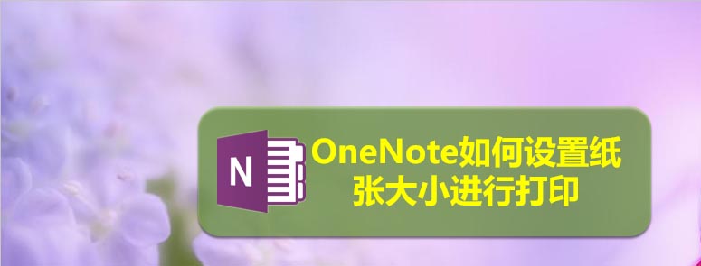 OneNote文件打印怎么设置纸张大小?(图1)