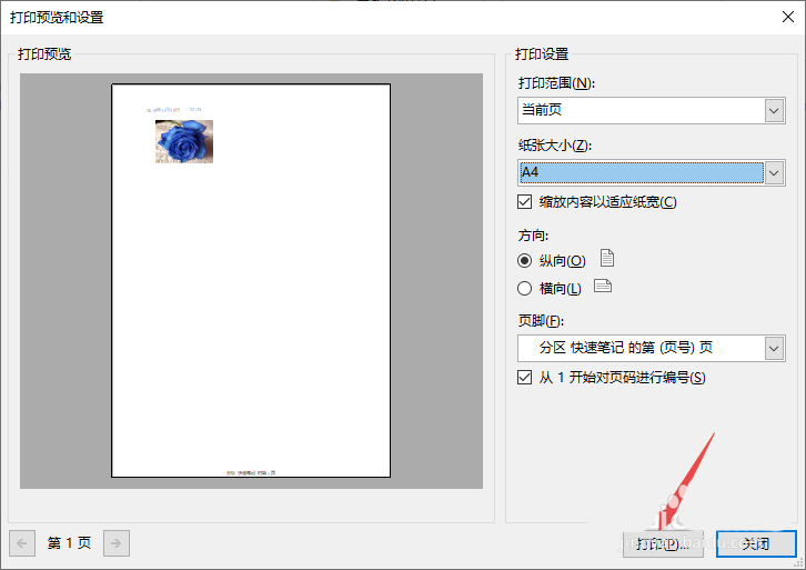 OneNote文件打印怎么设置纸张大小?(图7)