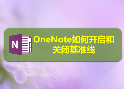 OneNote文件怎么显示或隐藏基准线?(图1)