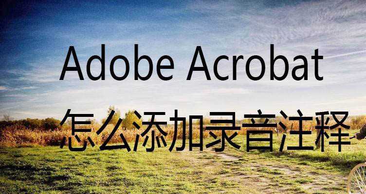 Acrobat怎么给pdf文件添加录音注释? Acrobat添加录音注释的技巧(图1)