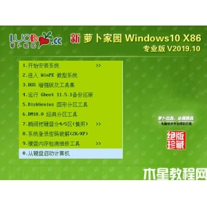 萝卜家园 Windows10 32位 优化专业版v2019.10