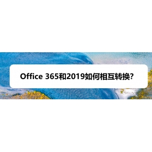 Office365和office2019怎么相互转换?