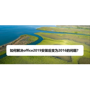 office2019安装后打开变成office2016该怎么办?