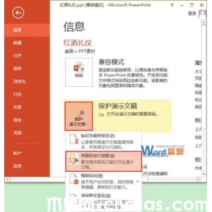 PowerPoint2013中如何删除密码